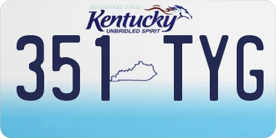 KY license plate 351TYG
