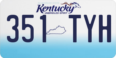 KY license plate 351TYH