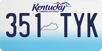 KY license plate 351TYK