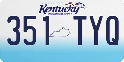 KY license plate 351TYQ