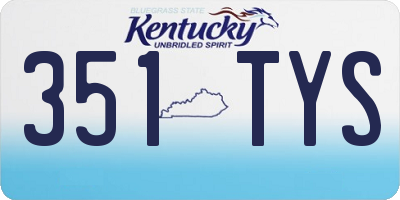 KY license plate 351TYS