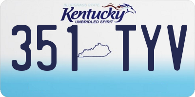 KY license plate 351TYV