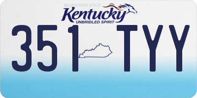 KY license plate 351TYY