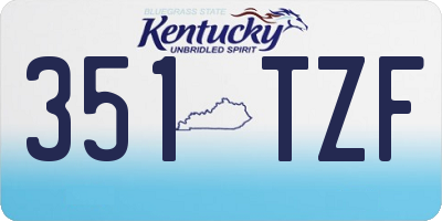 KY license plate 351TZF
