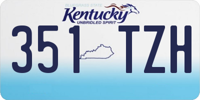 KY license plate 351TZH