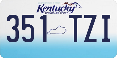 KY license plate 351TZI