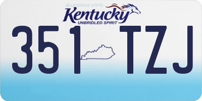 KY license plate 351TZJ