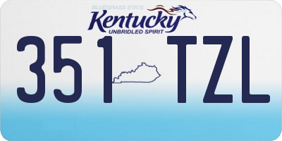 KY license plate 351TZL