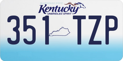 KY license plate 351TZP