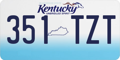 KY license plate 351TZT