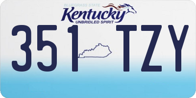 KY license plate 351TZY