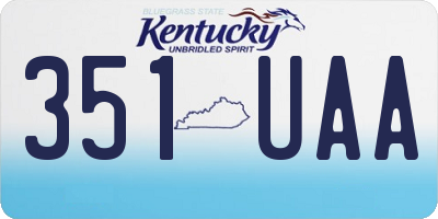KY license plate 351UAA