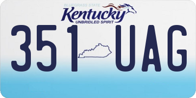 KY license plate 351UAG
