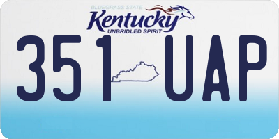 KY license plate 351UAP