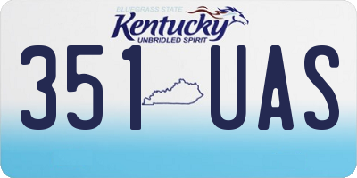 KY license plate 351UAS