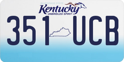 KY license plate 351UCB