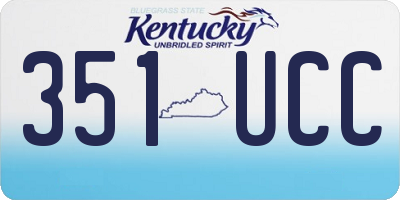 KY license plate 351UCC