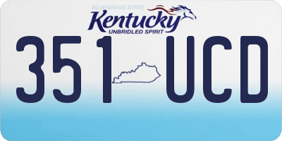 KY license plate 351UCD