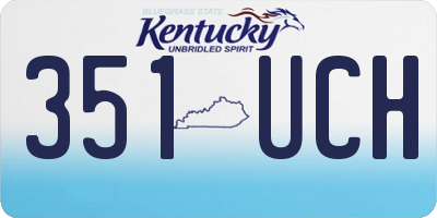 KY license plate 351UCH