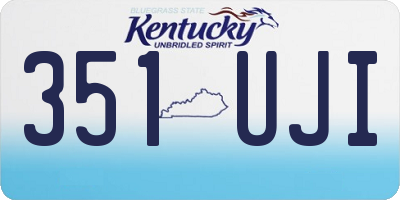 KY license plate 351UJI