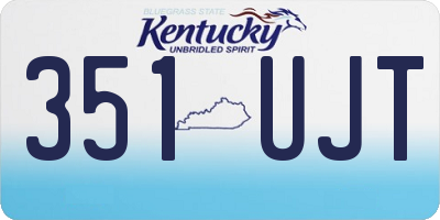 KY license plate 351UJT
