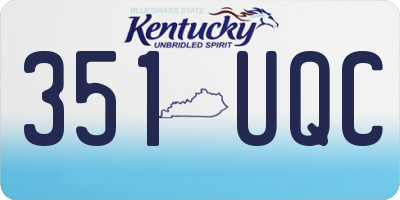 KY license plate 351UQC