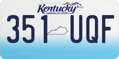 KY license plate 351UQF