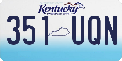 KY license plate 351UQN