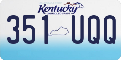 KY license plate 351UQQ