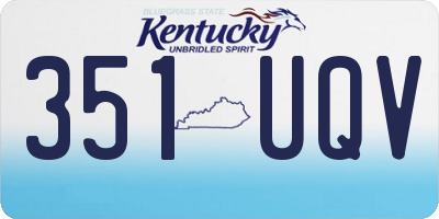 KY license plate 351UQV
