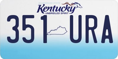 KY license plate 351URA