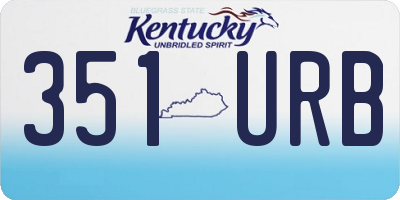 KY license plate 351URB