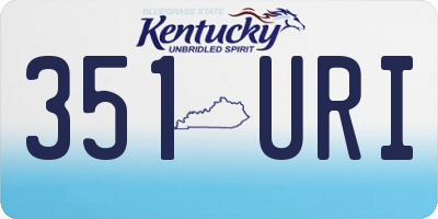 KY license plate 351URI