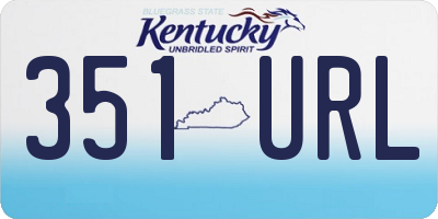 KY license plate 351URL