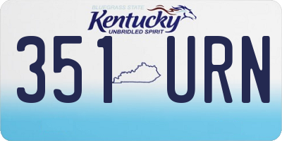 KY license plate 351URN