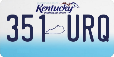 KY license plate 351URQ
