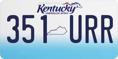 KY license plate 351URR
