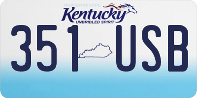 KY license plate 351USB