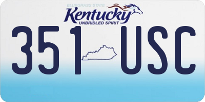 KY license plate 351USC