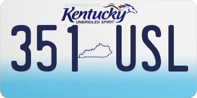 KY license plate 351USL