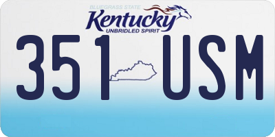 KY license plate 351USM