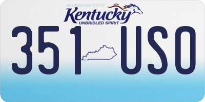 KY license plate 351USO