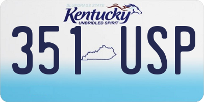 KY license plate 351USP