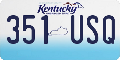 KY license plate 351USQ