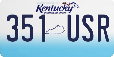 KY license plate 351USR