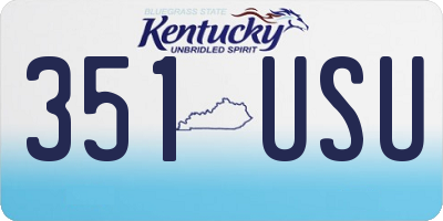 KY license plate 351USU