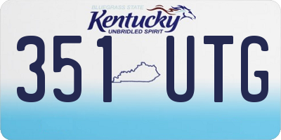 KY license plate 351UTG