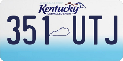 KY license plate 351UTJ