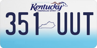 KY license plate 351UUT