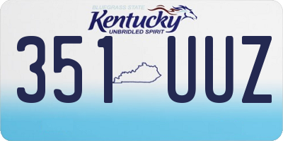 KY license plate 351UUZ